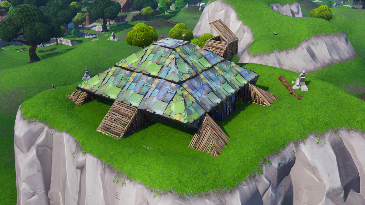 Using the Fortnite turtle shell for cover