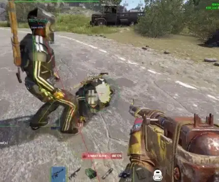 Illustration of aimbot and ESP functionality for Blitz cheat
