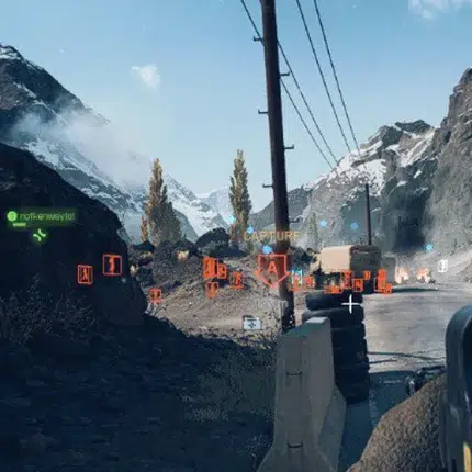 Illustration of aimbot and ESP functionality for Blackout cheat