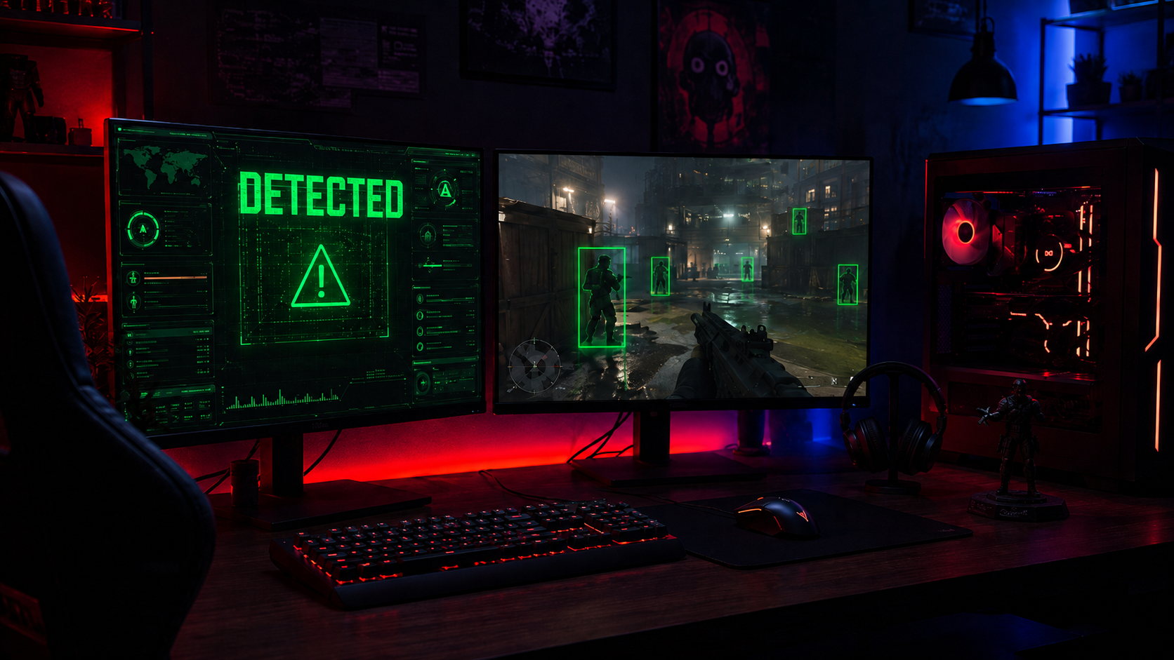 Free cheat getting detected vs paid cheat running undetected on gaming PC